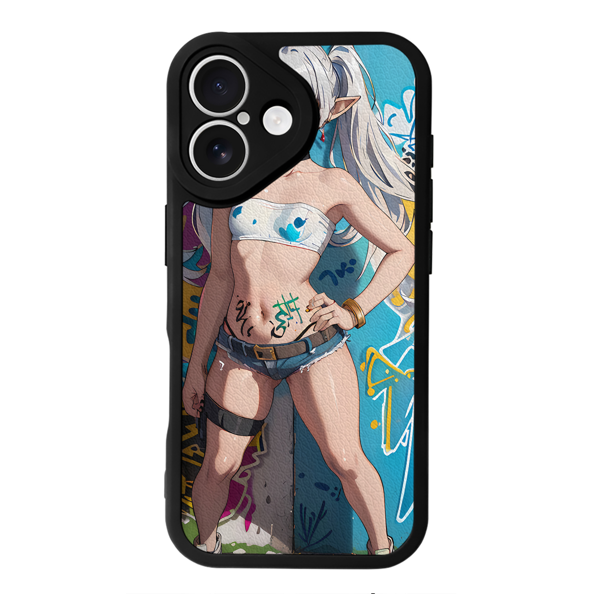 （画像用） 葬送のフリーレン Frieren 【iPhone 16シリーズ対応】シリコンスマホケース（レザー調） 材質：シリコン